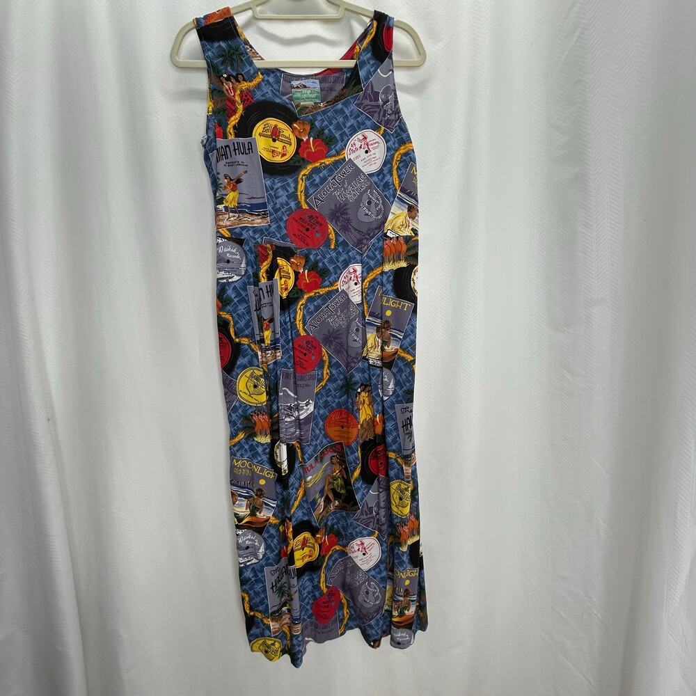 Reyn spooner vintage Hawaiian dress medium sleeveless whimsy retro print
